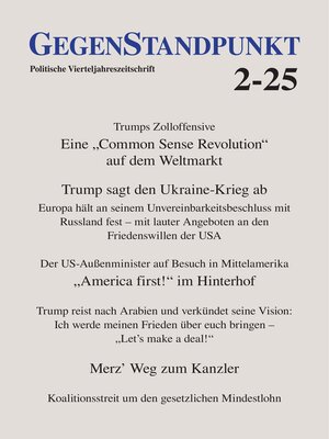 cover image of GegenStandpunkt 2-25